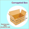 3 Ply Brown Corrugated Packing Box Size: 5x4x2.5 Length 5 Inch Width 4 Inch Height 2.5 Inch 3Ply Corrugated Packing Box