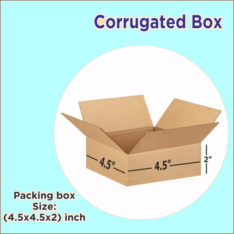 3 ply Brown Corrugated Packing Boxes Size 4.5 x4.5 x2 inches Length 4.5 inch Width 4.5 inch Height 2 inch Shipping Box Courier Box