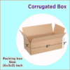 3 Ply Brown Corrugated Cardboard Box Size: 6X3X3 Length 6 inch Width 3 inch Height 3 inch Shipping box Courier Box