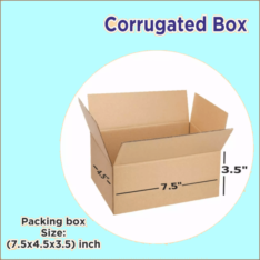 3 Ply Brown Corrugated Box Size: 7.5×4.5×3.5 Length 7.5 inch Width 4.5 inch Height 3.5 inch 3Ply custom cardboard packing boxes