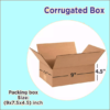 3 Ply Brown Corrugated Box Packing box Size: 9×7.5×4.5 Length 9 inch Width 7.5 inch Height 4.5 inch 3Ply Corrugated packing box