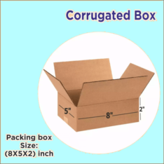 3 Ply Corrugated Box Manufacturers: Size 8x5x2 Length 8 inch Width 5 inch Height 2 inch 3Ply Corrugated packing box