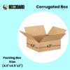 3-Ply Brown Corrugated Carton Box (4.5×4.5×2 Inch) – Compact, Strong & Eco-Friendly Gift Parcel Box