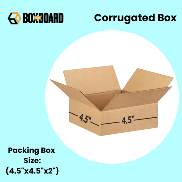3-Ply Brown Corrugated Carton Box (4.5×4.5×2 Inch) – Compact, Strong & Eco-Friendly Gift Parcel Box