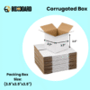 3 Ply White Corrugated Box Size: 3.5x3.5x3.5 Length 3.5 inch Width 3.5 inch Height 3.5 inch 3Ply custom cardboard packing boxes