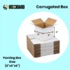 3 Ply White Corrugated Box Size: 6x6x6 Length 6 inch Width 6 inch Height 6 inch 3Ply custom cardboard packing boxes